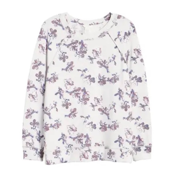 Caslon Light Blue Floral Cozy Print Sweatshirt - Picture 4 of 12